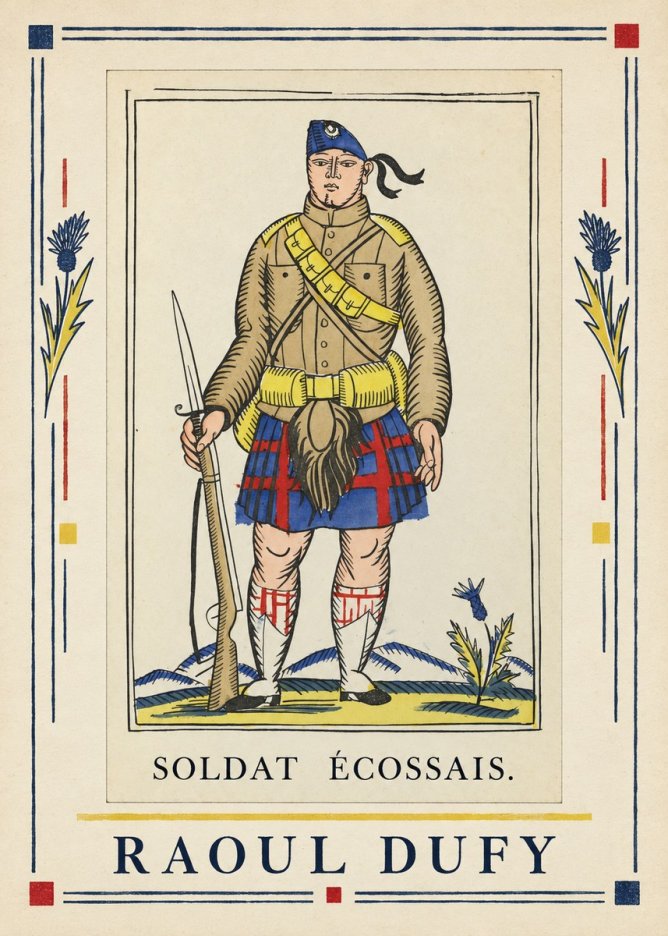 Raoul Dufy Soldat Écossais. No6 - Affiche