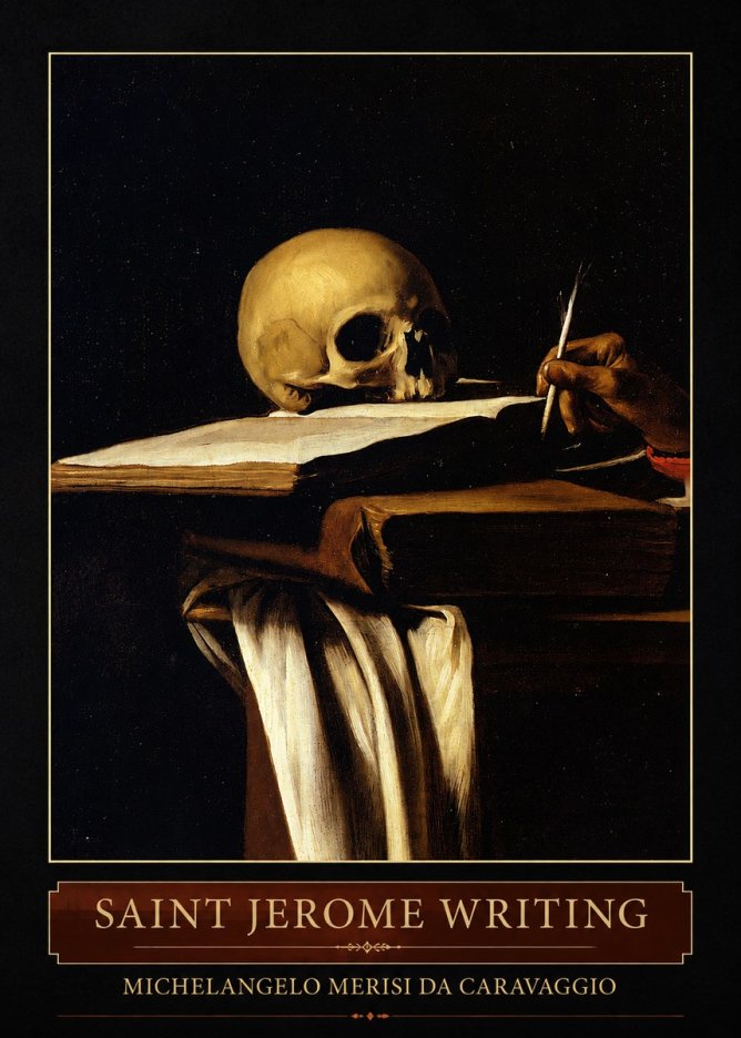 Michelangelo Merisi da Caravaggio Saint Jerome Writing III No2 - Affiche