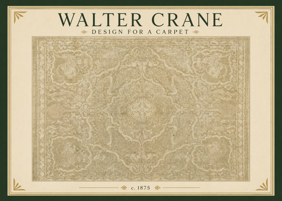 Walter Crane Design for a Carpet No3 - Affiche