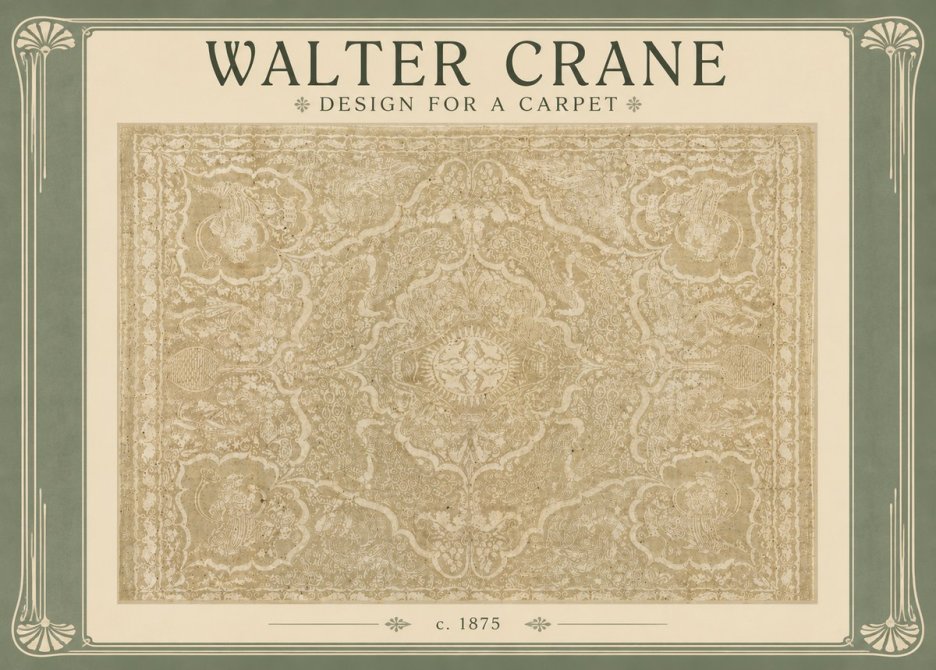 Walter Crane Design for a Carpet No4 - Affiche
