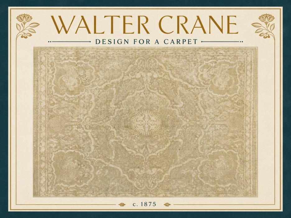 Walter Crane Design for a Carpet No5 - Affiche
