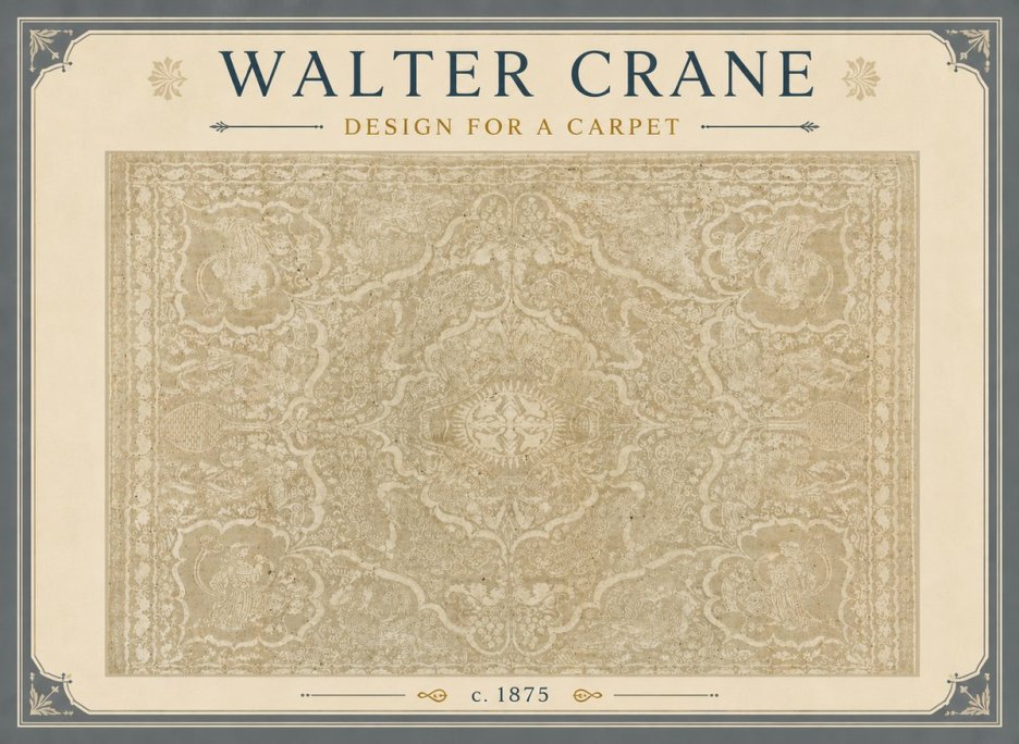 Walter Crane Design for a Carpet No6 - Affiche