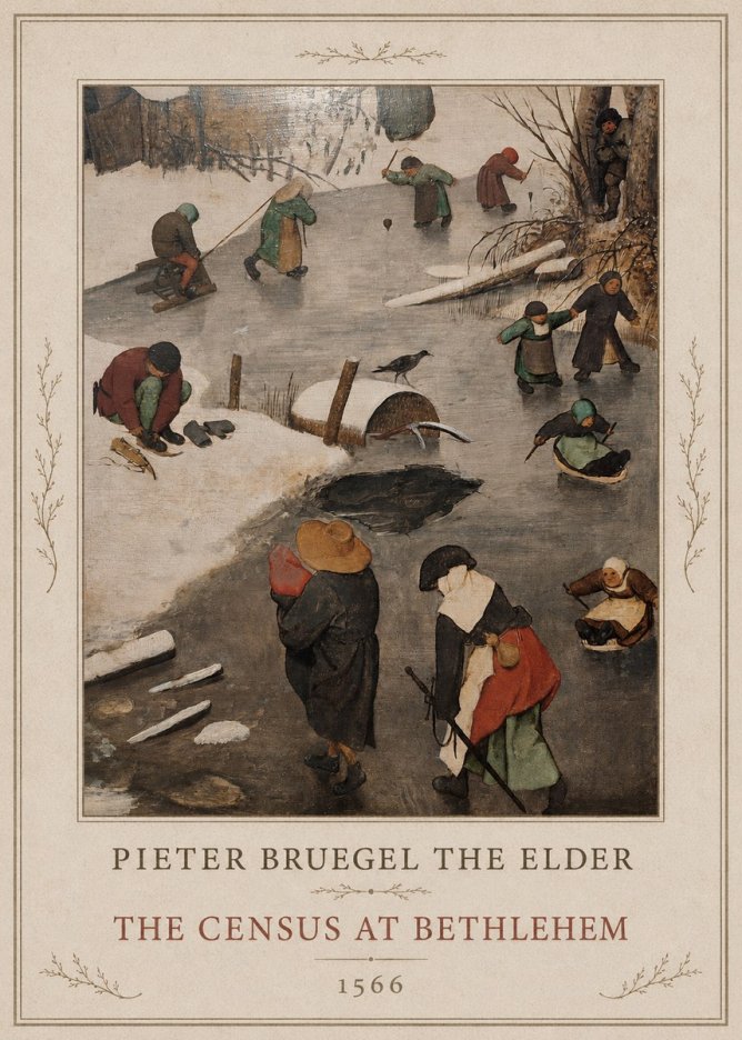 Pieter Bruegel The Census at Bethlehem II No1 - Affiche