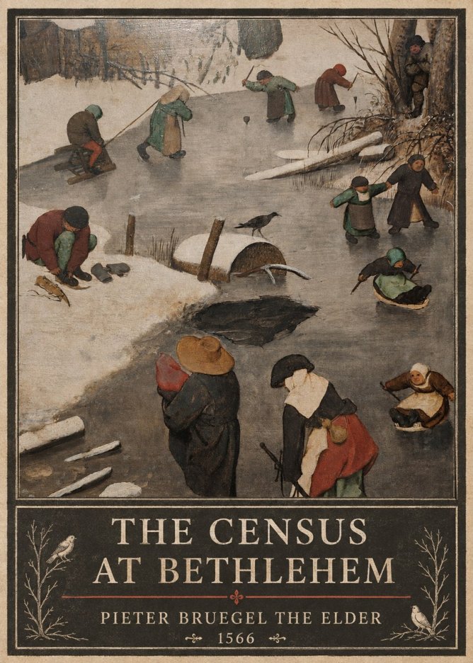 Pieter Bruegel The Census at Bethlehem II No3 - Affiche