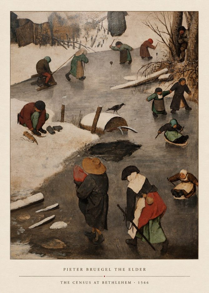 Pieter Bruegel The Census at Bethlehem II No4 - Affiche
