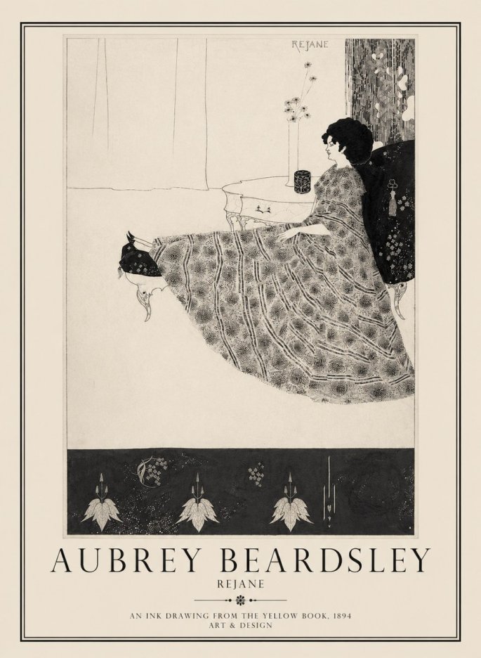 Aubrey Beardsley Rejane II No1 - Affiche