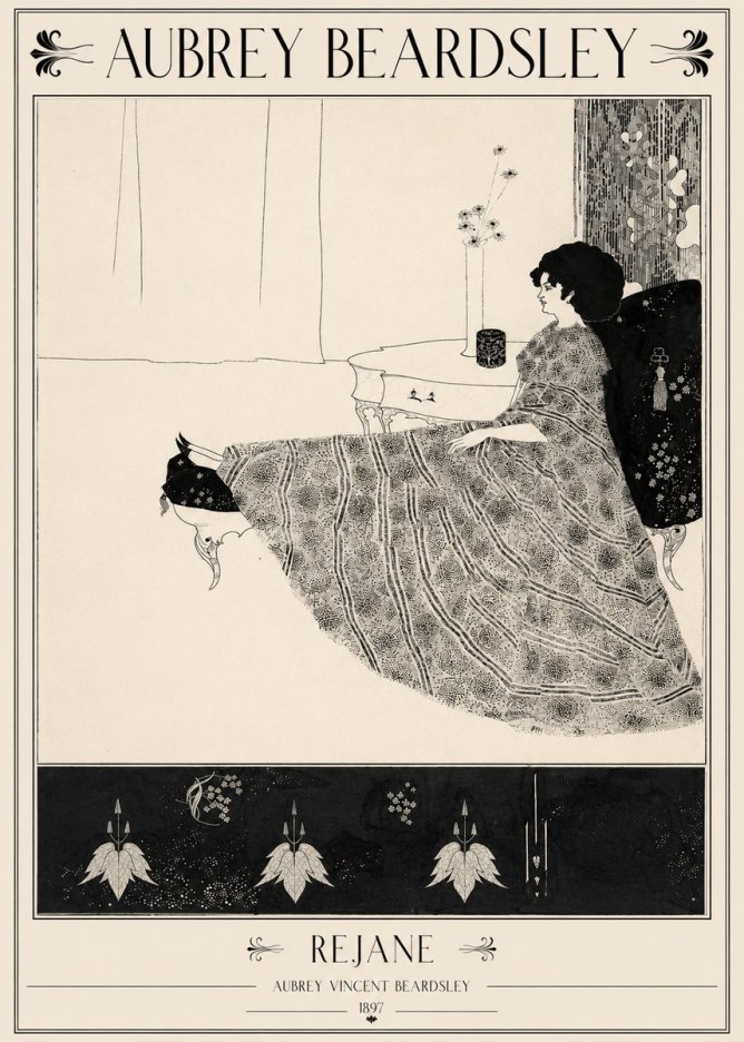 Aubrey Beardsley Rejane II No2 - Affiche