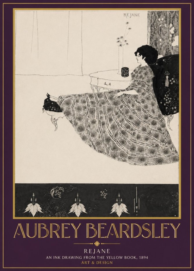 Aubrey Beardsley Rejane II No3 - Affiche