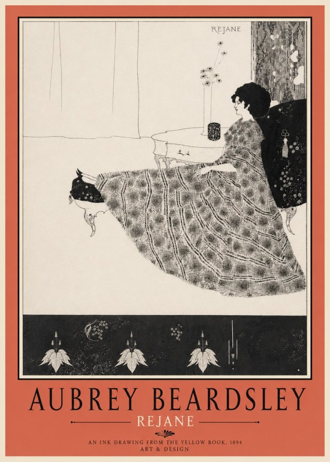 Aubrey Beardsley Rejane II No4 - Affiche