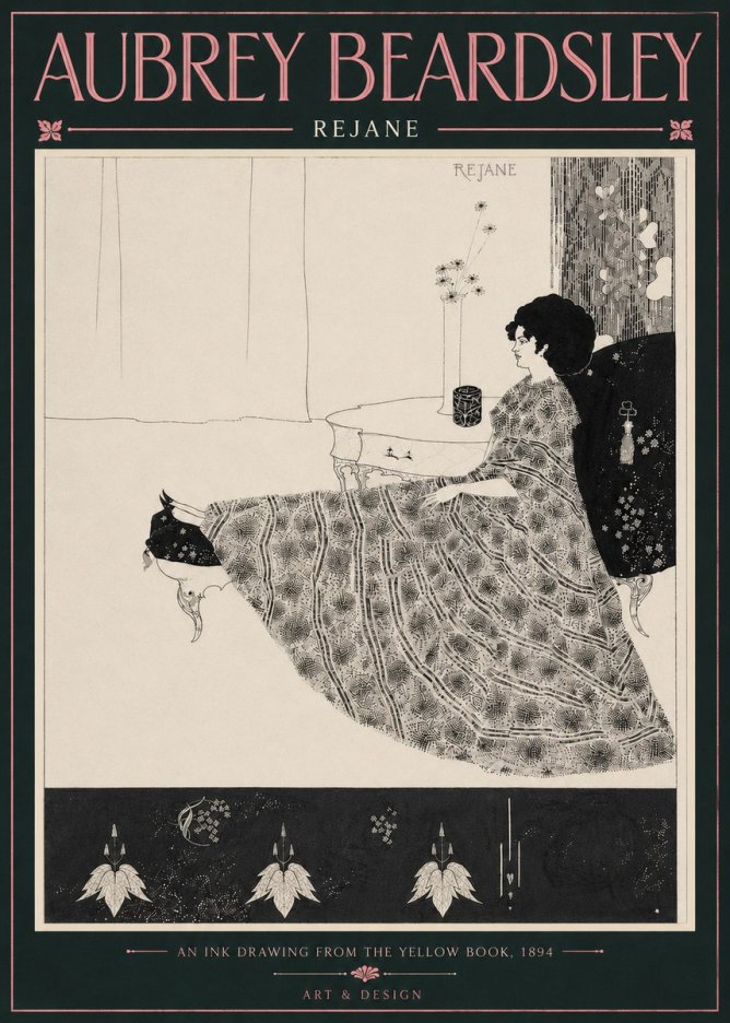 Aubrey Beardsley Rejane II No5 - Affiche