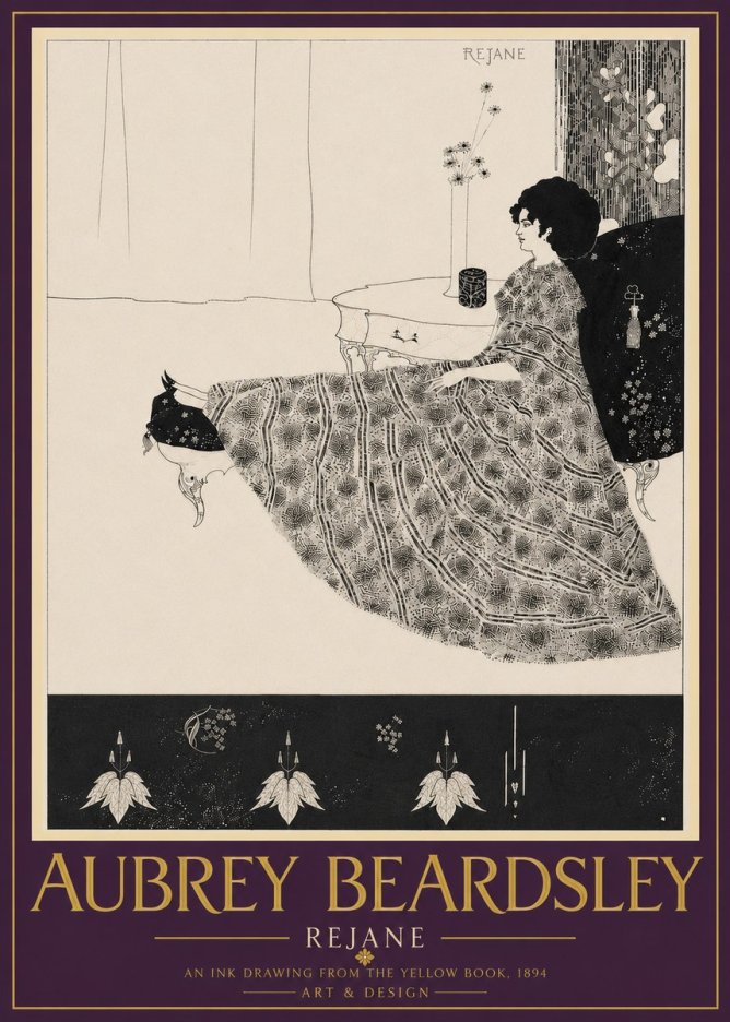 Aubrey Beardsley Rejane II No6 - Affiche