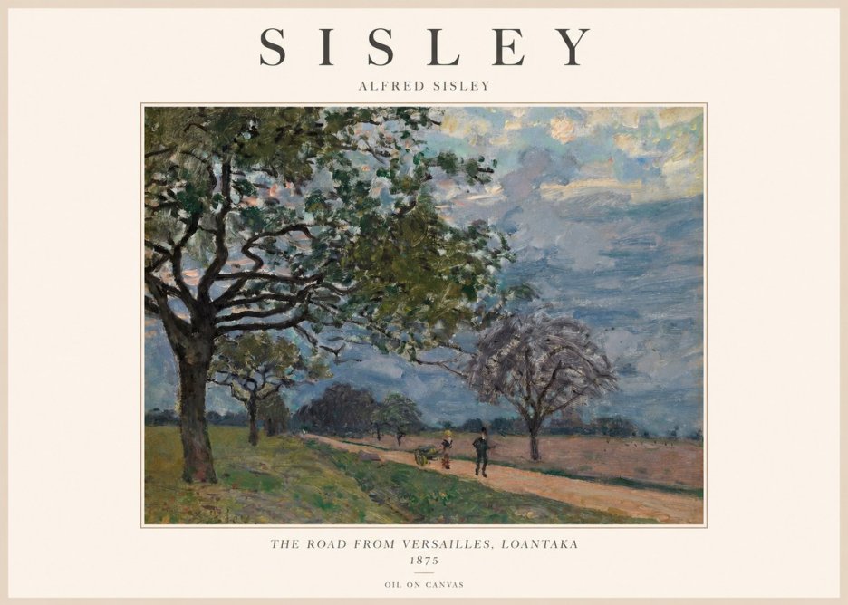 Sisley The Road from Versailles, Loantaka No1 - Affiche