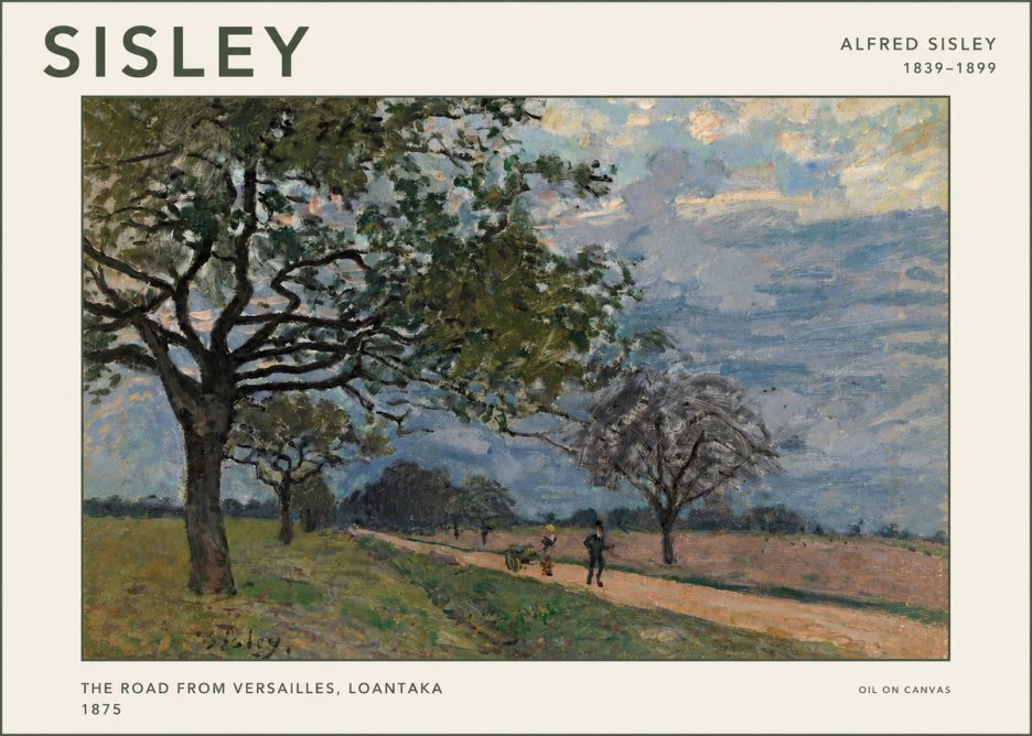 Sisley The Road from Versailles, Loantaka No4 - Affiche