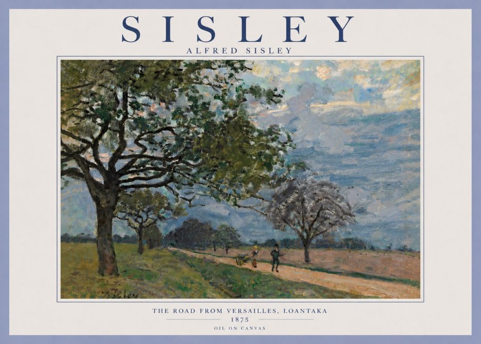 Sisley The Road from Versailles, Loantaka No5 - Affiche