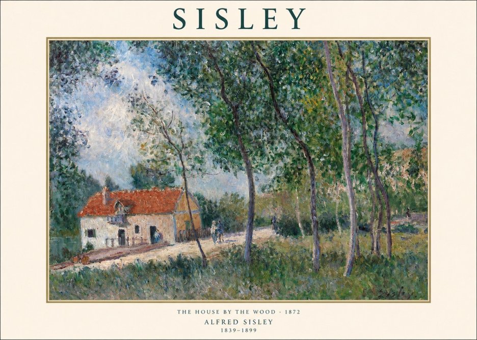 Sisley The House by the Wood No1 - Affiche
