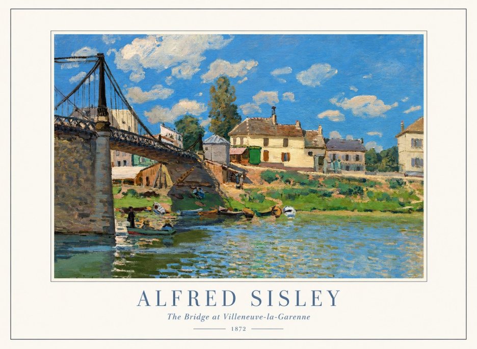 Sisley The Bridge at Villeneuve-la-garenne I No1 - Affiche