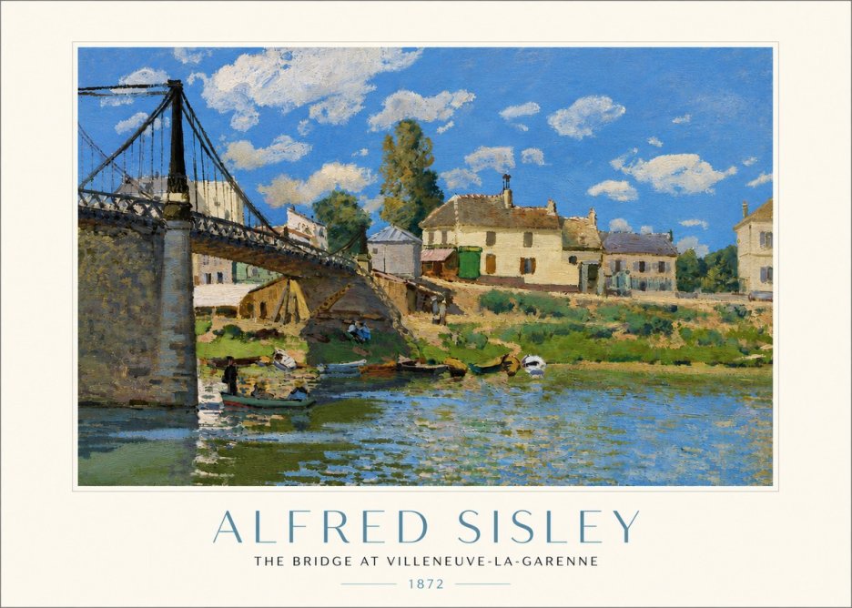 Sisley The Bridge at Villeneuve-la-garenne I No4 - Affiche