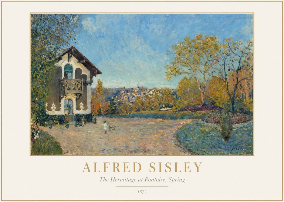 Sisley The Hermitage at Pontoise, Spring No1 - Affiche