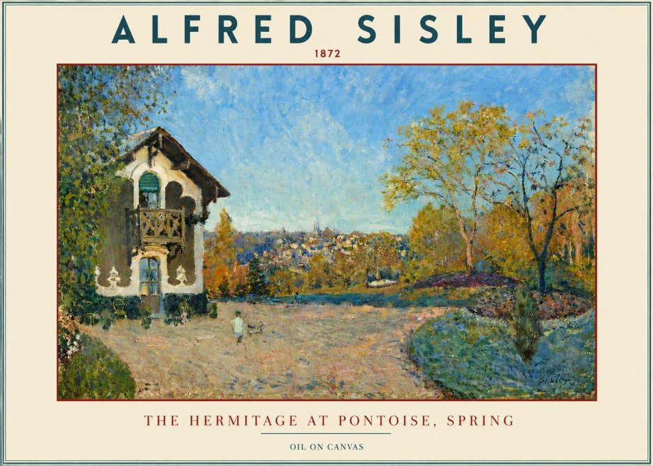 Sisley The Hermitage at Pontoise, Spring No4 - Affiche