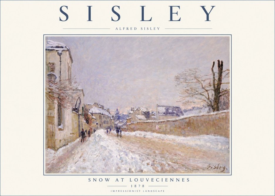 Sisley Snow at Louveciennes No2 - Affiche