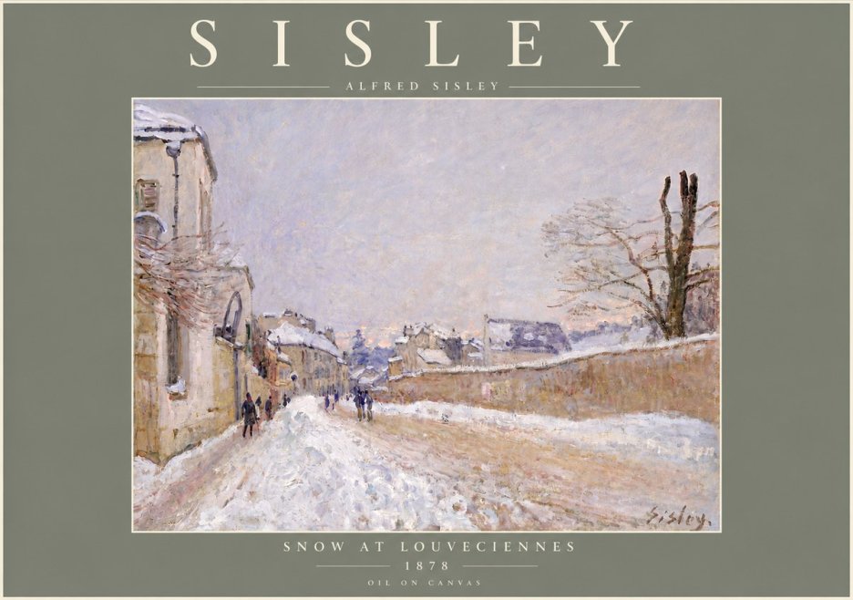 Sisley Snow at Louveciennes No4 - Affiche