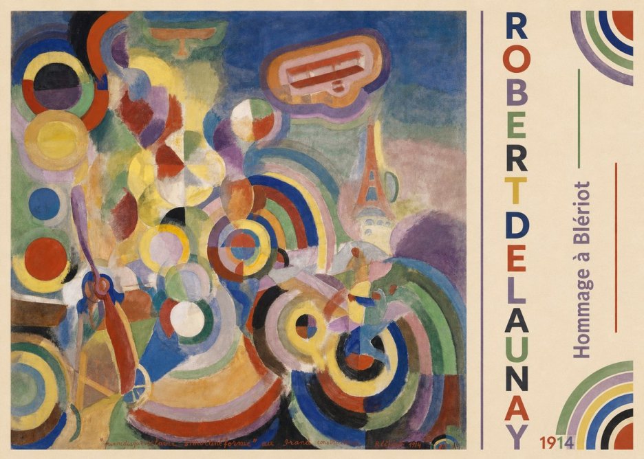 Robert Delaunay Hommage À Blériot 1914 No2 - Affiche