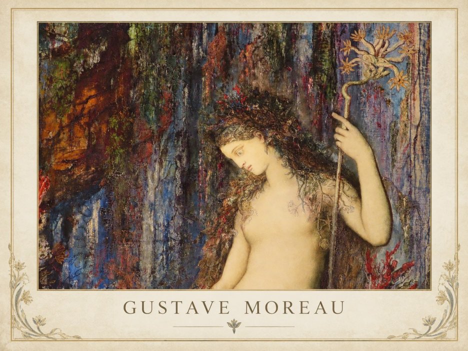 Gustave Moreau The Flower with the Human Head No1 - Affiche