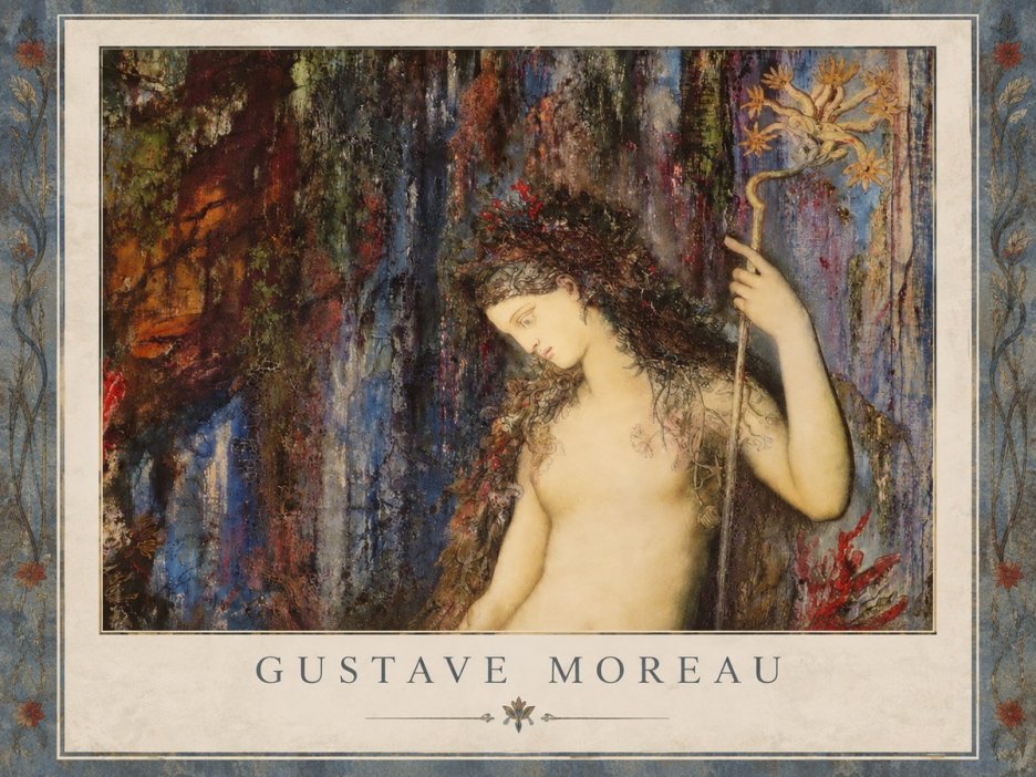 Gustave Moreau The Flower with the Human Head No2 - Affiche