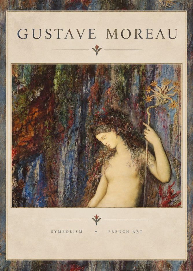 Gustave Moreau The Flower with the Human Head No3 - Affiche