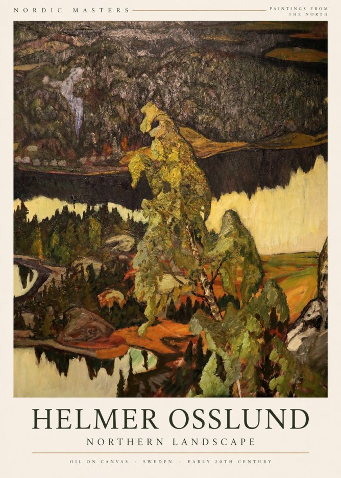 Helmer Osslund Northern Landscape No3 - Affiche