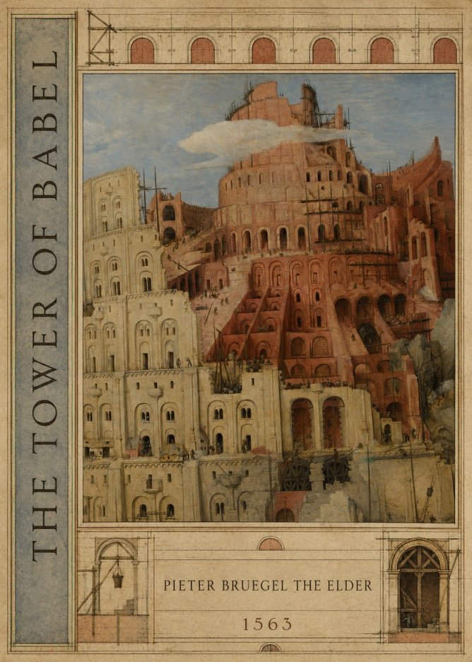 Pieter Bruegel The Tower of Babel XIII No3 - Affiche