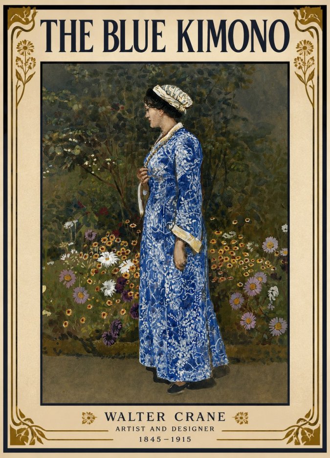 Walter Crane A Summer Garden No2 - Affiche