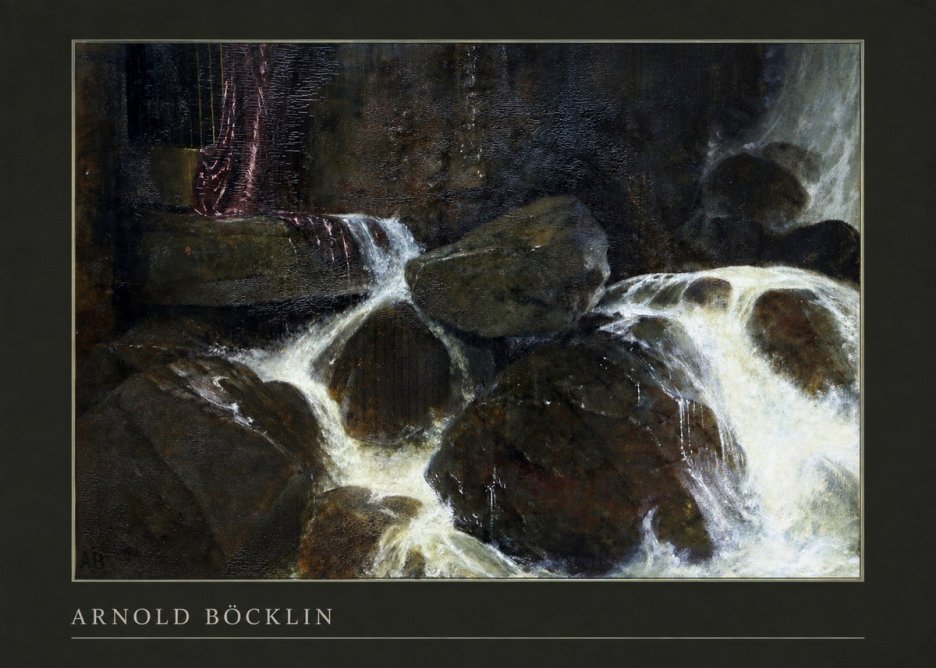 Arnold Böcklin The Nymph of the Waterfall No3 - Affiche