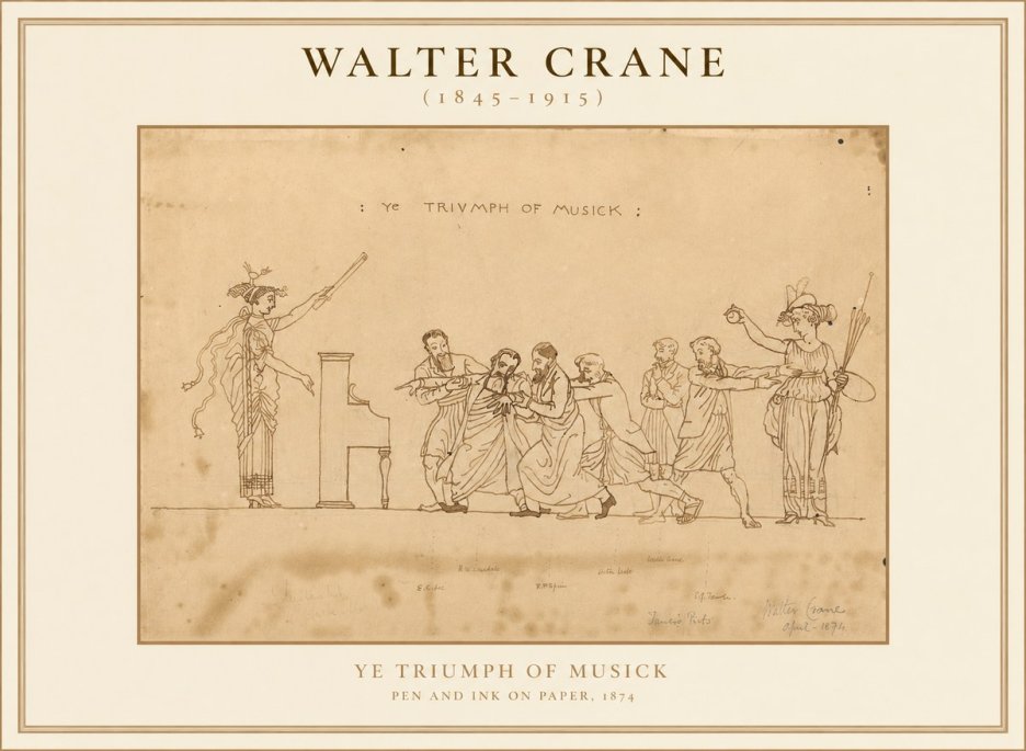 Walter Crane Ye Triumph of Musick No1 - Affiche