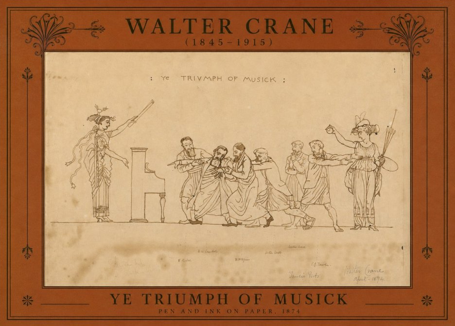 Walter Crane Ye Triumph of Musick No2 - Affiche