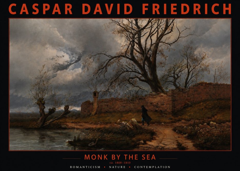 Caspar David Friedrich Autumn Landscape with Ruin No6 - Affiche