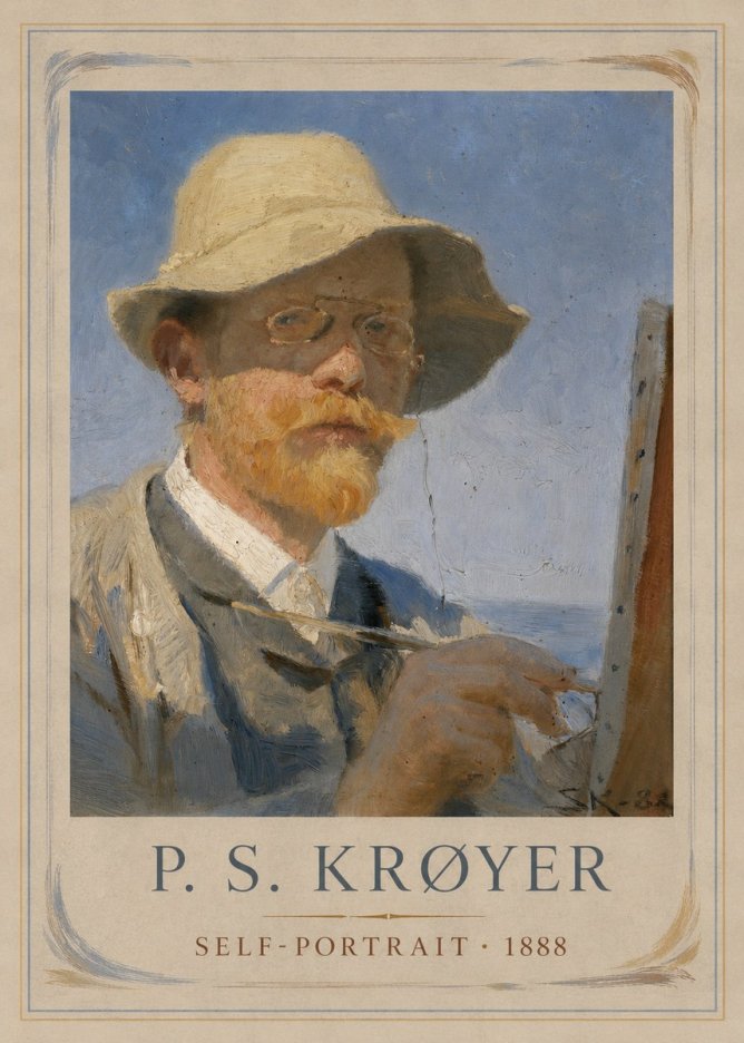 P.S. Krøyer Self-portrait III No1 - Affiche