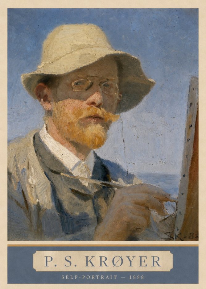 P.S. Krøyer Self-portrait III No3 - Affiche