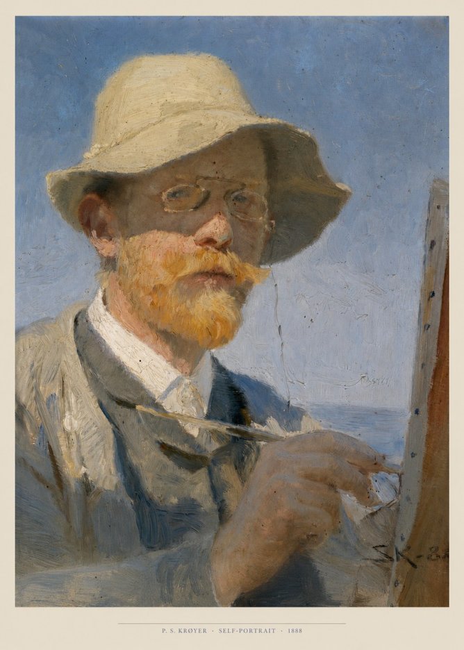P.S. Krøyer Self-portrait III No6 - Affiche