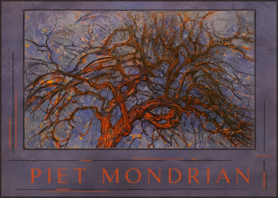 Piet Mondrian The Red Tree No3 - Affiche