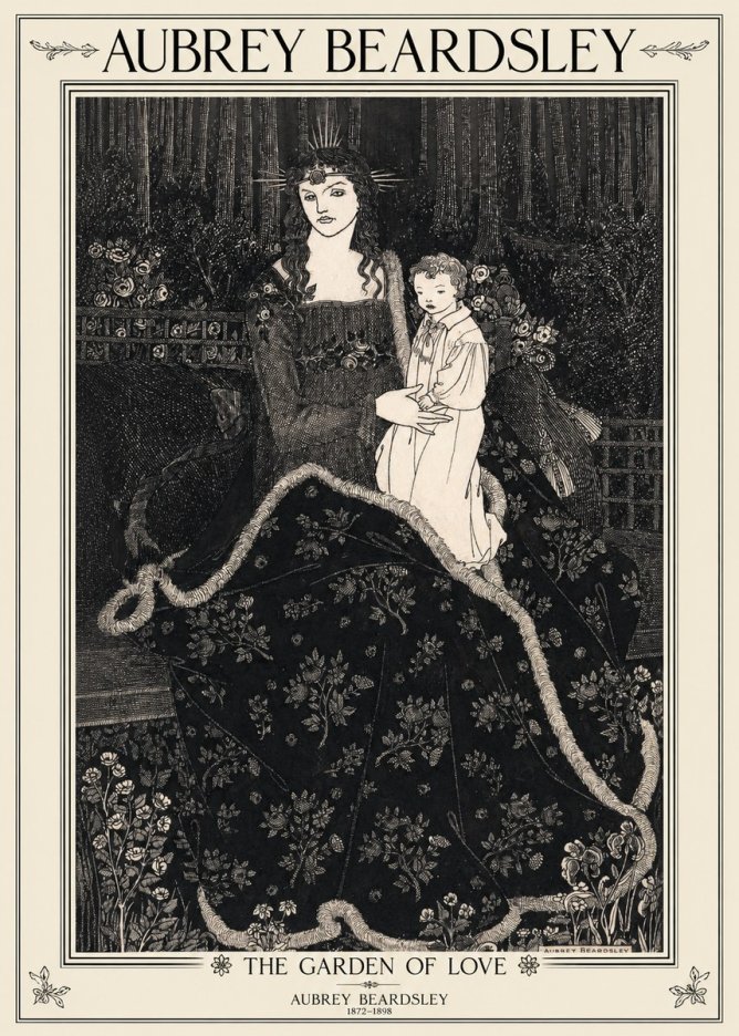 Aubrey Beardsley The Garden of Love No1 - Affiche