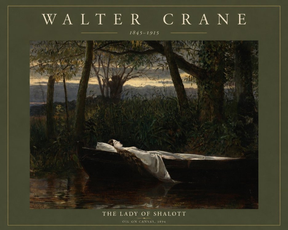 Walter Crane The Lady of Shalott No2 - Affiche