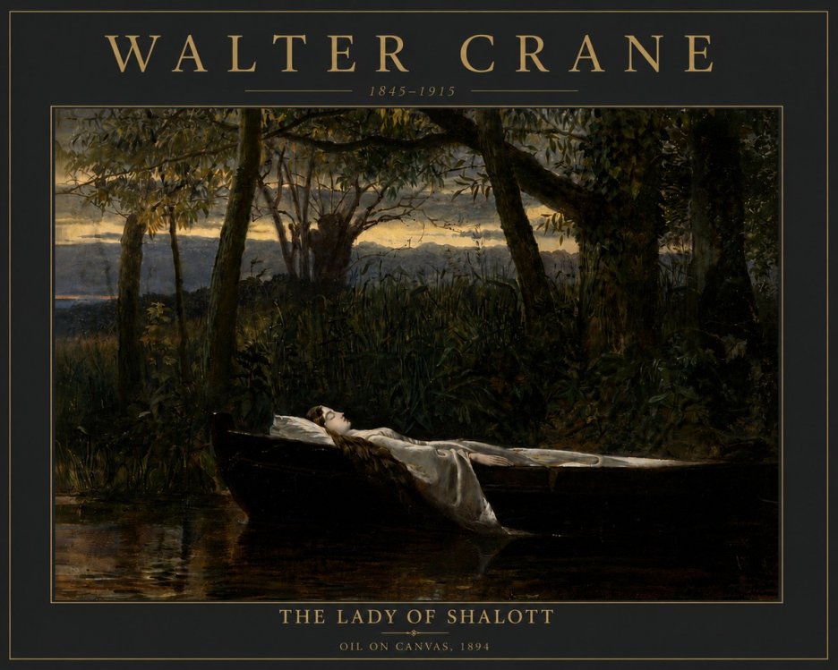 Walter Crane The Lady of Shalott No6 - Affiche
