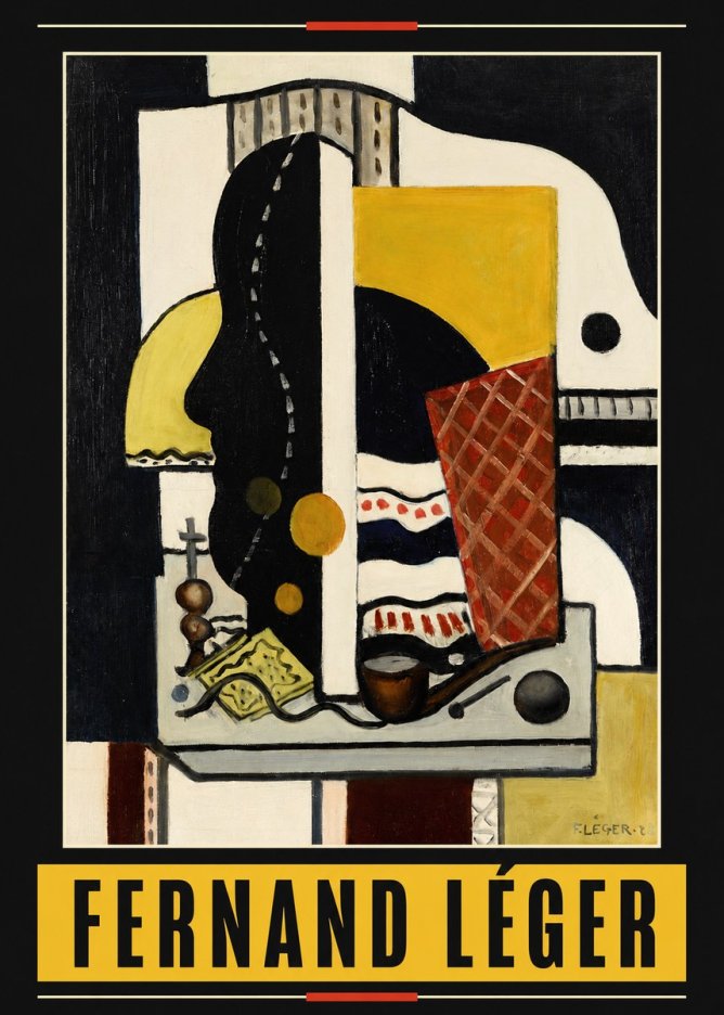 Fernand Léger Composition Au Profil No6 - Affiche