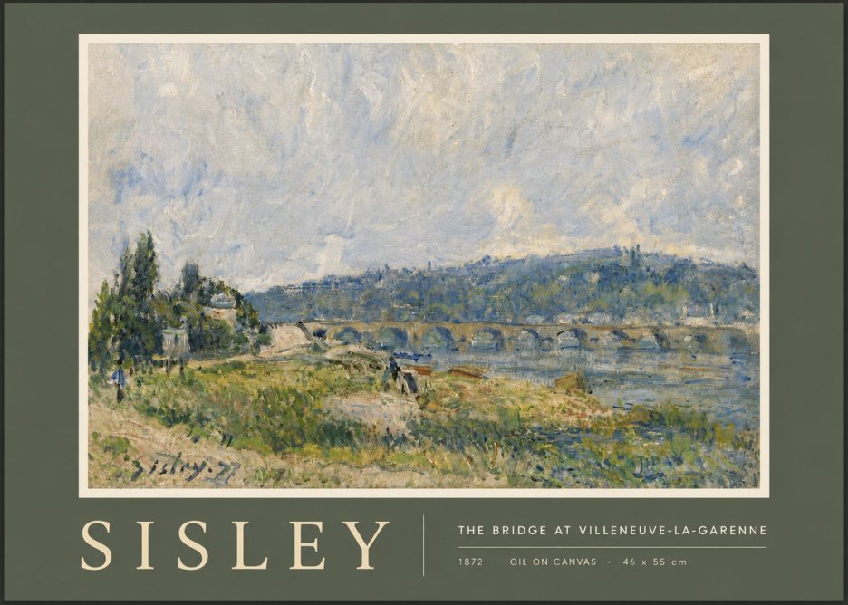 Sisley The Bridge at Villeneuve-la-garenne II No5 - Affiche
