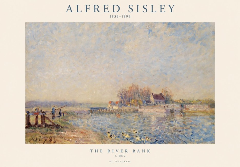 Sisley The River Bank I No1 - Affiche