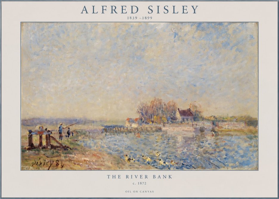 Sisley The River Bank I No2 - Affiche