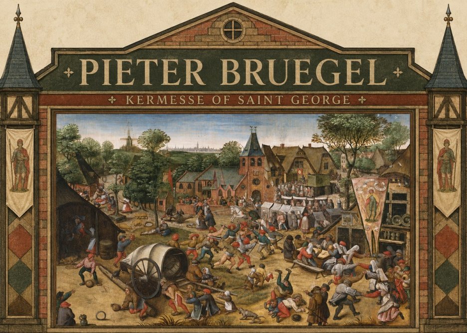Pieter Bruegel Kermesse of Saint George No4 - Affiche