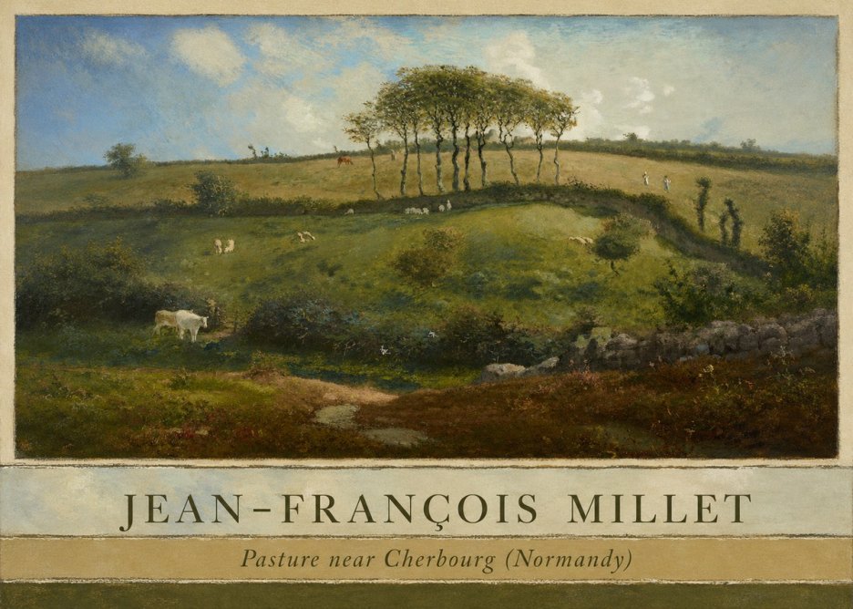 Jean-François Millet Pasture Near Cherbourg (Normandy) No3 - Affiche