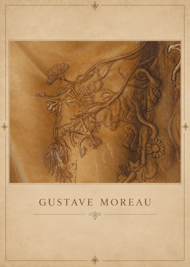 Gustave Moreau Organic Forms Study No3 - Affiche